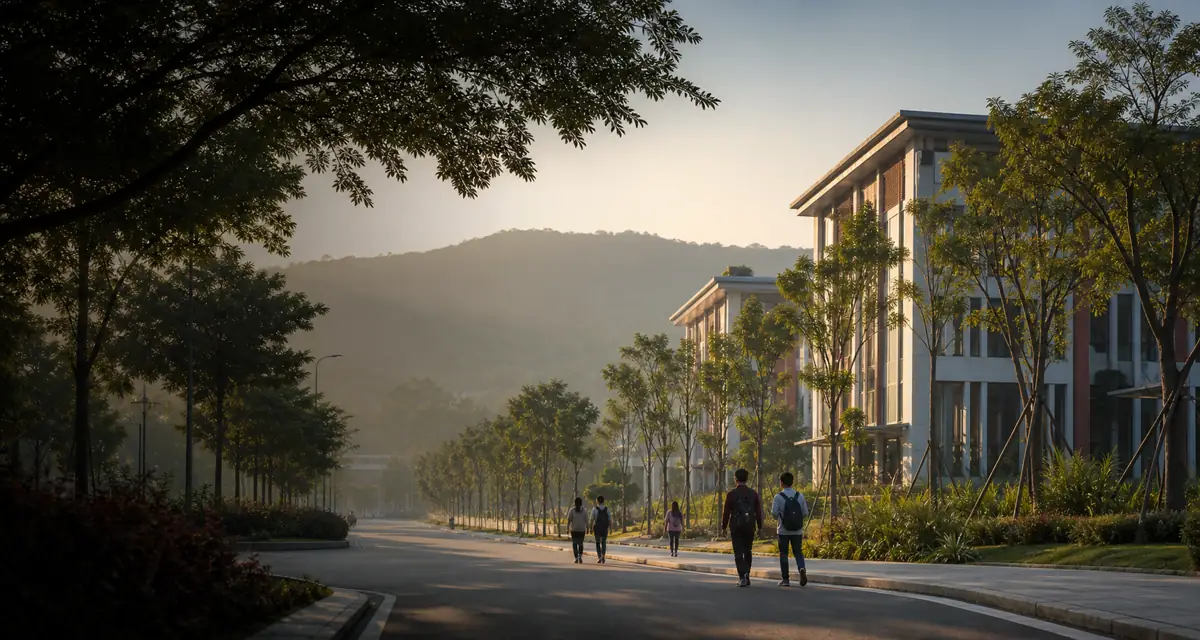 Không gian xanh và khu đại học tại Hoà Lạc